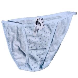 NWT VICTORIA'S SECRET PINK EYELET FLORAL BABYDOLL WOMENS PANTIES FEMININE SZ M